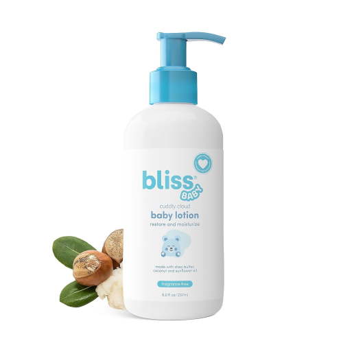 Bliss Baby Hydrating Fragrance-Free Lotion for Sensitive Skin, 8 fl oz, Vegan, Hypoallergenic