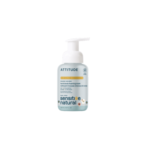 ATTITUDE Sensitive Natural Baby 2-in-1 Foaming Wash Unscented