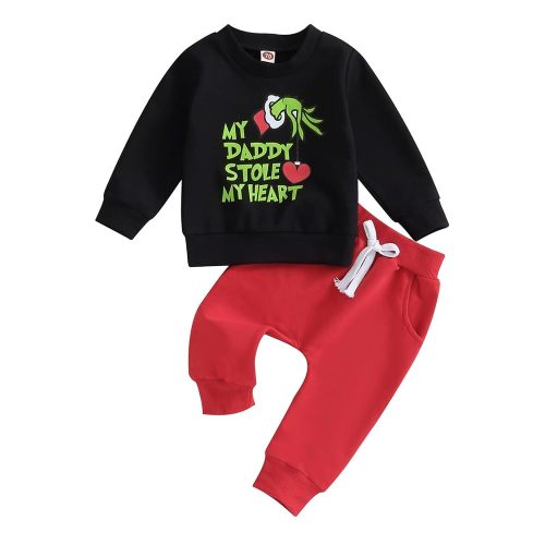 YINGISFITM Halloween Baby Boy Clothes Toddler Pumpkin Sweatshirt Long Sleeve Shirt Top Pocket Pants Fall Outfit