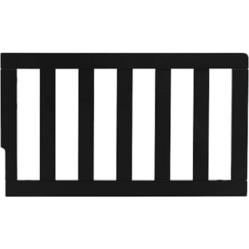 Dream On Me Convertible Crib Toddler Guard Rail in Black, Converts Cribs to Toddler Beds, Solid Wood Construction