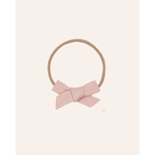 LINEN BOW HEADBAND small / rose