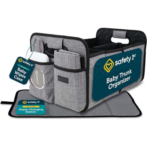 Safety 1st Baby Trunk Organizer & Diaper Changing Station, Gray