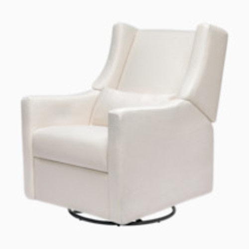 babyletto Kiwi Manual Recliner and Swivel Glider - Performance Cream Eco-Weave