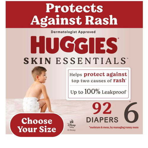 Huggies Skin Essentials Baby Diapers, Sizes 1-6