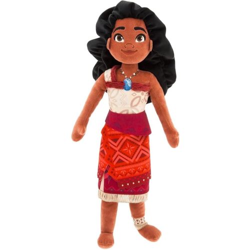 Disney Store Official Moana 2 Doll with Detailed Plush Sculpting with Embroidered Features & Tapa Print Dress - Disney Plush with Metallic Heart of Te Fiti Pendant, Inspired by Moana 2