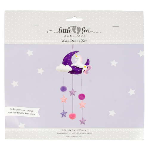 Little Feet Boutique Out of This World Unicorn Craft Kit Mobile, 6 Pieces