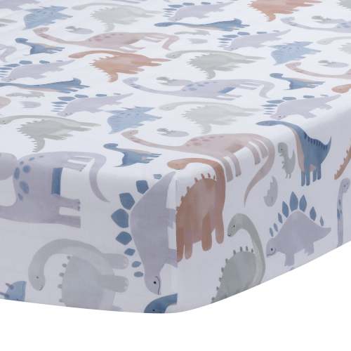 Dino-Might Cotton Fitted Crib Sheet