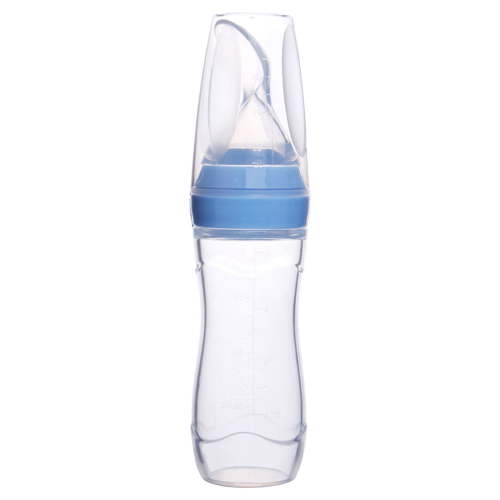 Pedty 1* Squeezed Feeding Spoon,1pc Silicone Baby Food Bottle Spoon Feeder For Baby Toddler Infant Cereal Food Supplement 120ml