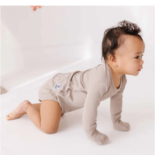Taupe Snuggle Bug Long Sleeve Bodysuit