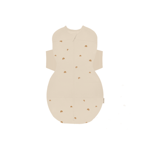 100% Organic SNOO Sleep Comforter Sack- Tan Rainbows- Small
