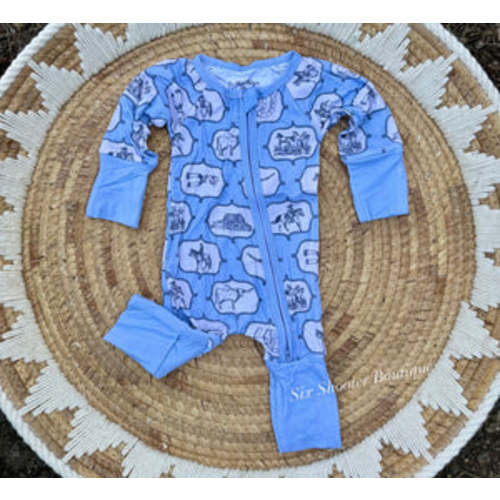 The cowboy way bamboo baby sleeper – Six shooter boutique