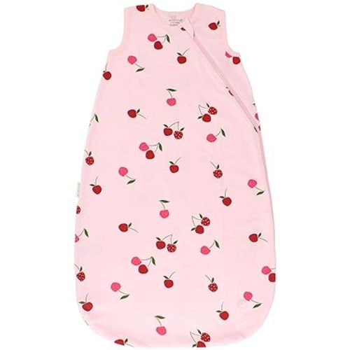Ecolino Organic Cotton Baby Sleep Sack - 2-Way Zipper Baby Wearable Blanket - Infant Sleeping Bag Sack - 6-18 Months - Cherry