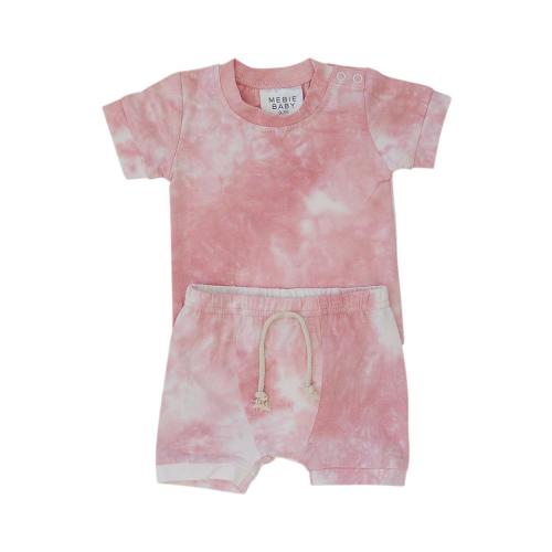 Pink Tie Dye Two-piece Short Set – Mebie Baby