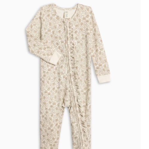 Neve Ruffle Zipper Footie