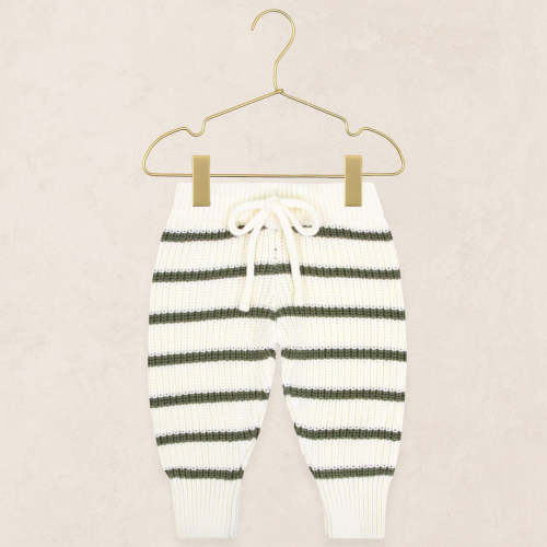 Knit Jogger Pant - Olive Stripe
