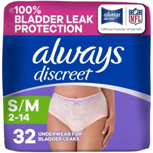 Adult Diapers for Women, Maximum Absorbency Incontinence and Postpartum Underwear Size S/M, Up to 100% Leak Free Bladder Leak Protection, 32 Count​