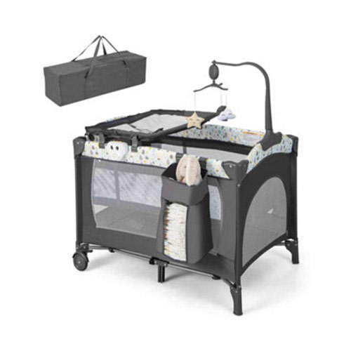 Multi-Functional Baby Playpen with Mattress and Removable Changing Table