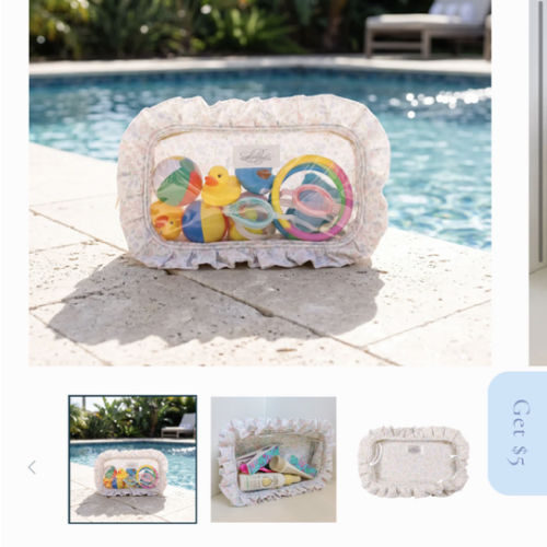 Pastel Floral & Bows Clear Zippered Pouch – Little Bear Smocks