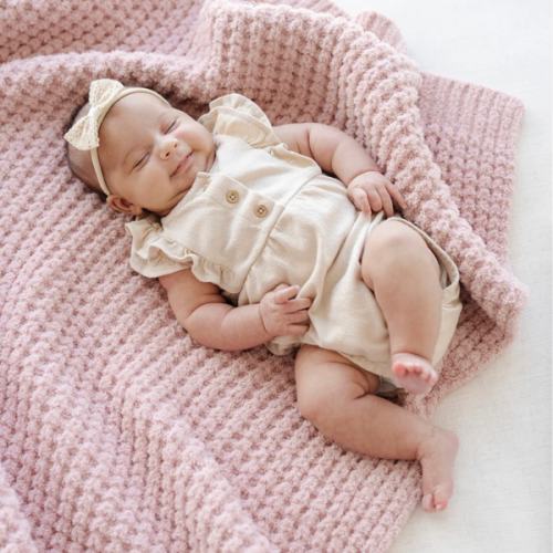WAFFLE KNIT RECEIVING BLANKETS