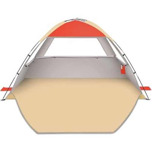 Gorich Beach Tent Sun Shelter for 3/4/6/8/10 Person with UPF 50+ UV Protection, Lightweight & Easy Setup Beach Shade Canopy, Portable Beach Shade Tent Beach Cabana