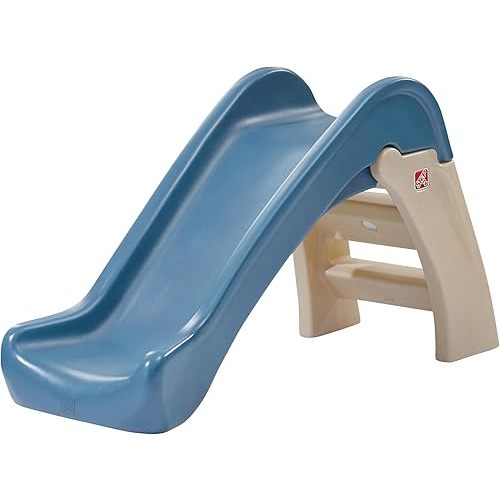 Step2 Play & Fold Junior Slide, Kids Indoor/Outdoor Play Slide, Backyard Playground Set, Easy Grip, Wide Ladder, Outside Jungle Gym, For Toddlers 1.5-4 Years Old