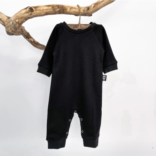 NOT SO BASIC BLACK FOOTLESS ROMPER – Skeletots