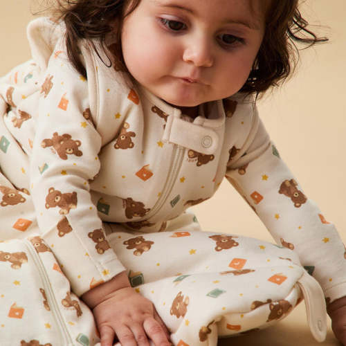 Teddy Bear Front Opening Sleeping Bag 2.5 TOG Teddy Bear / 0 - 6 M