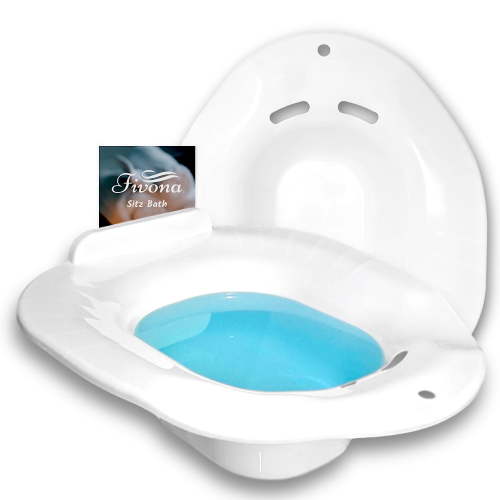 Sitz Bath Basin for Hemorrhoids and Postpartum Soaking - Perfect for Epsom Salt Soaks (Salt Sold Separately)