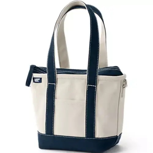 Medium 5 Pocket Open Top Canvas Tote Bag | Lands' End