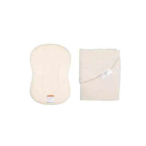 SnuggleMe Lounger Curve + Muslin Cover Set | Natural