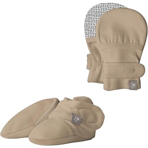 goumikids Stay-On Mitts and Boots Bundle Sandstone, 0-3 Months