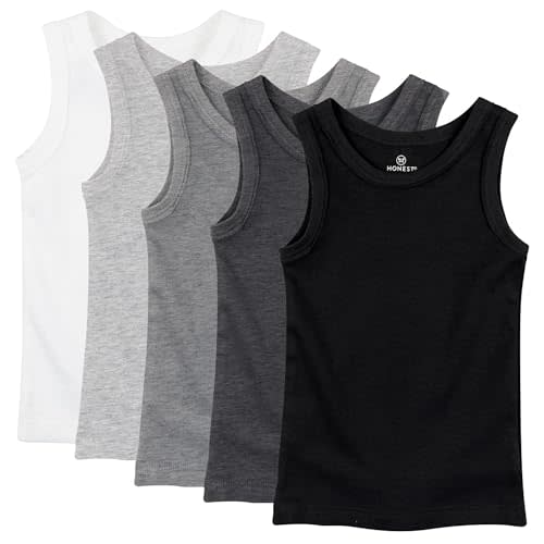 HonestBaby Sleeveless Muscle T-Shirts 100% Organic Cotton for Infant Baby and Toddler Boys, Girls
