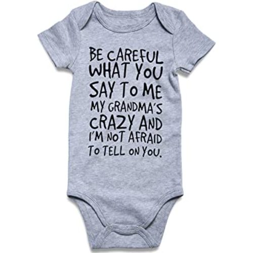 UNICOMIDEA Baby Boys Girls Romper Letter Printed Newborn Outfit Short Sleeve Bodysuits 0-12 Months