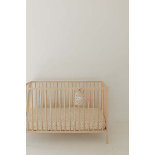 Muslin Crib Sheet | Flora (Mis-Print Peach Tone)