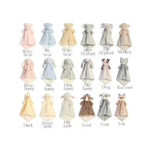 Personalized Lovey: Embroidered Baby Shower Gift Newborn Plush Security Blanket