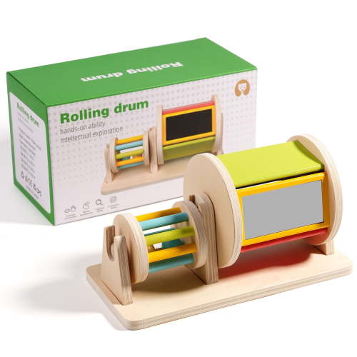 Montessori Baby Toys Play Kit Spinning Drum for 6-12Months Toddlers