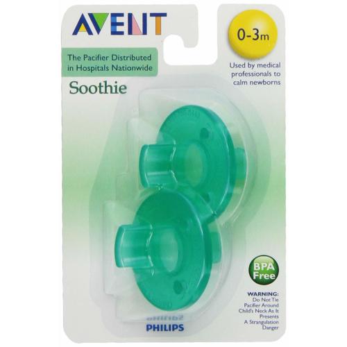 Philips Avent SCF190/01 Soothie 0-3mth Green/Green, 2 count