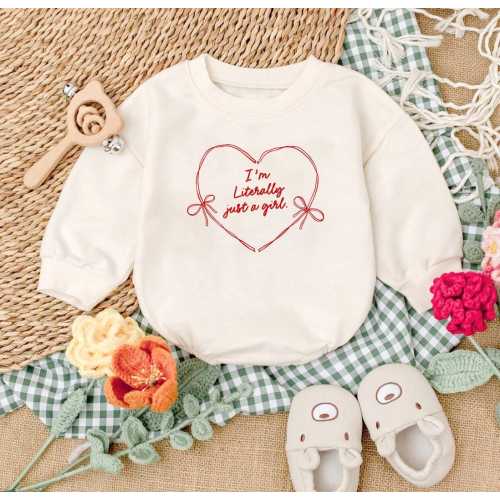 I'm Literally Just a Girl Baby Romper, Coquette Bow Girl Outfit, Funny Newborn Bodysuit, Toddler Summer Playsuit, Baby Shower Gift