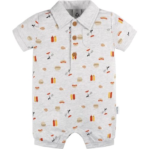 Gerber baby-boys Cotton Polo Romper