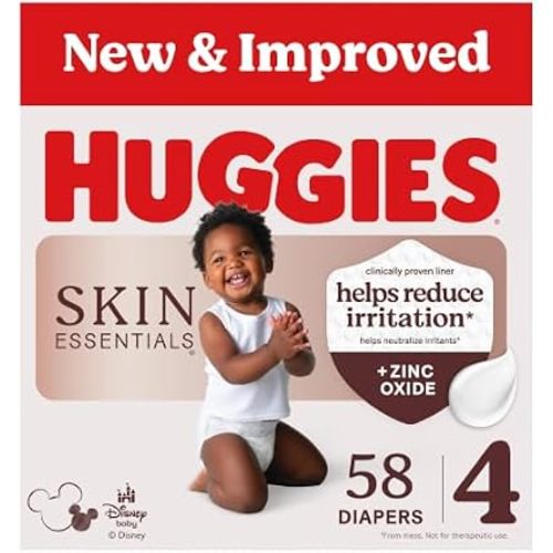 Huggies Skin Essentials Diapers Size 4, 58 Count