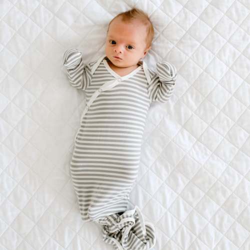 Newborn Knotted Gown - Everest