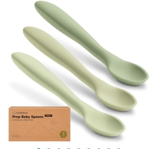 Amazon.com: KeaBabies: Silicone Utensils SAGE
