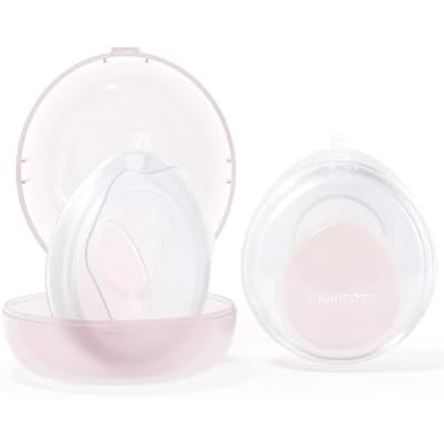 Momcozy Breast Milk Collector, Slim Discreet Silicone Breast Shells 1oz 2pc