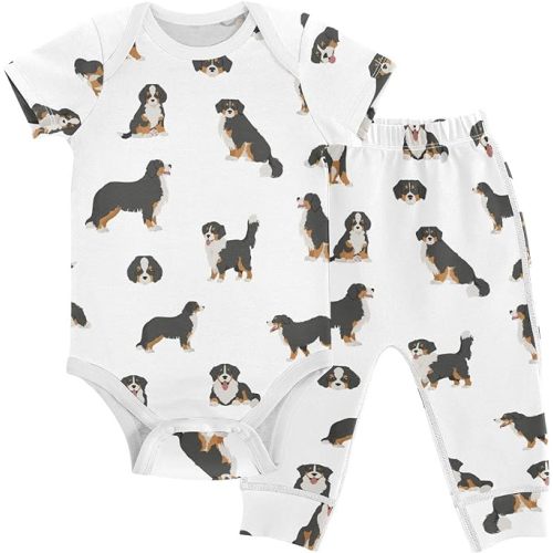 vvfelixl Baby Bodysuits Pants Sets Gnome Mushroom Short Sleeve Baby Clothes for Boys Girls 3M