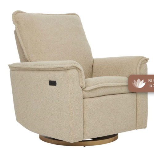 Louie Electric Recliner Glider Nursery Chair in Taupe Teddy | iL Tutto