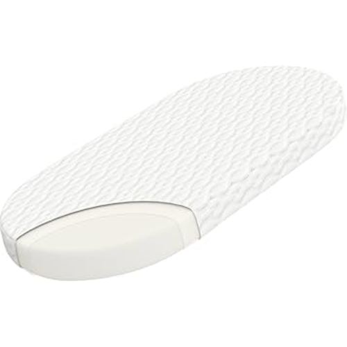 WELLZEE Oval Bassinet Mattress 30"x15", Fit for Dream On Me Karley, Dream On Me Lacy Portable, Delta Children Curve and Most Oval Moses Bassinet, 100% Breathable Cover, Waterproof Linings