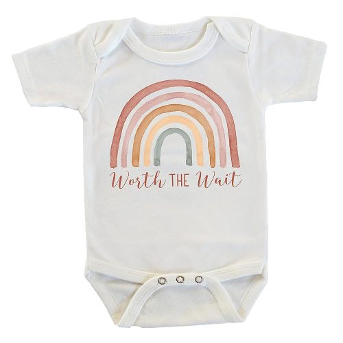 Witty and Bitty Worth the Wait Rainbow Gift after Infant Loss Miscarriage Onesie/Bodysuit