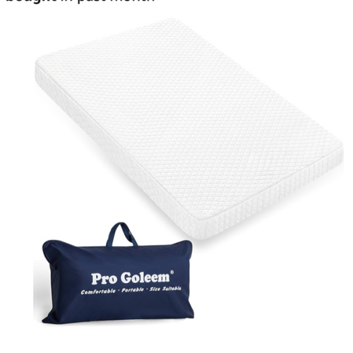 Pro Goleem Pack and Play Mattress (38"x26"), Waterproof Pack n Play Mattress Pad with Carry Bag, Soft Playard Mattress for Babies and Toddlers