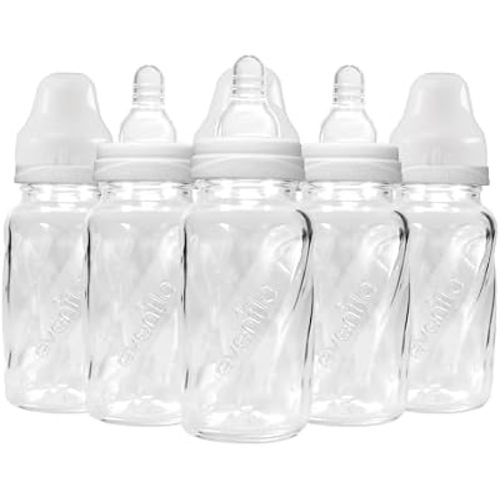 Evenflo Feeding Classic Glass Twist Bottles, 4 Ounce (Pack of 6)