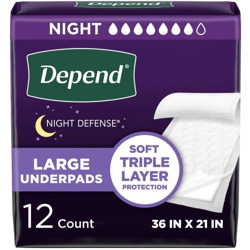 Disposable Bed Pads - Overnight Absorbency - 12ct